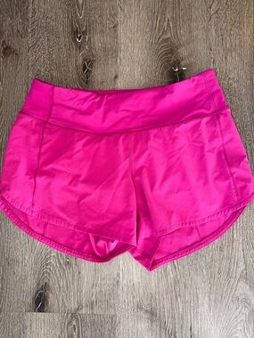 LULULEMON Hot Pink Speed Up Shorts Size 6 Lightweight Designed for Running